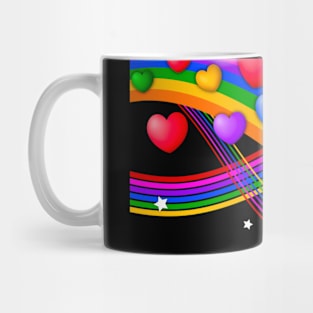 Rainbow hearts Mug